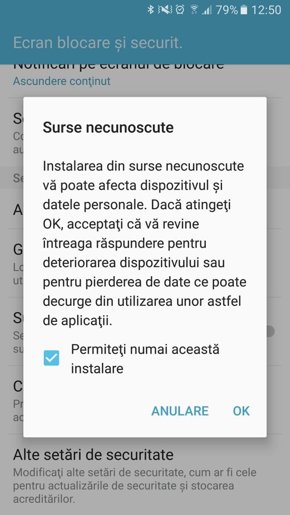 surse necunoscute android app