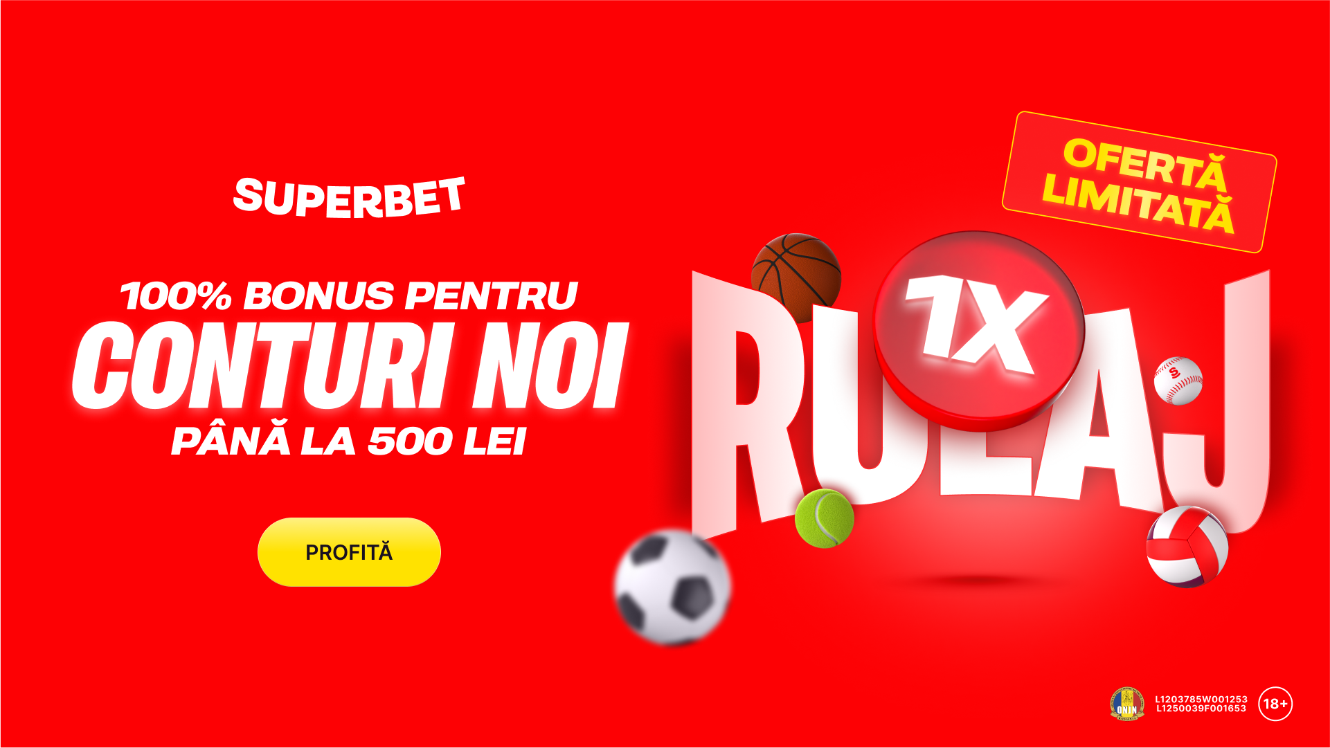 bonus de bun venit superbet pariuri, 500 lei, rulaj x1