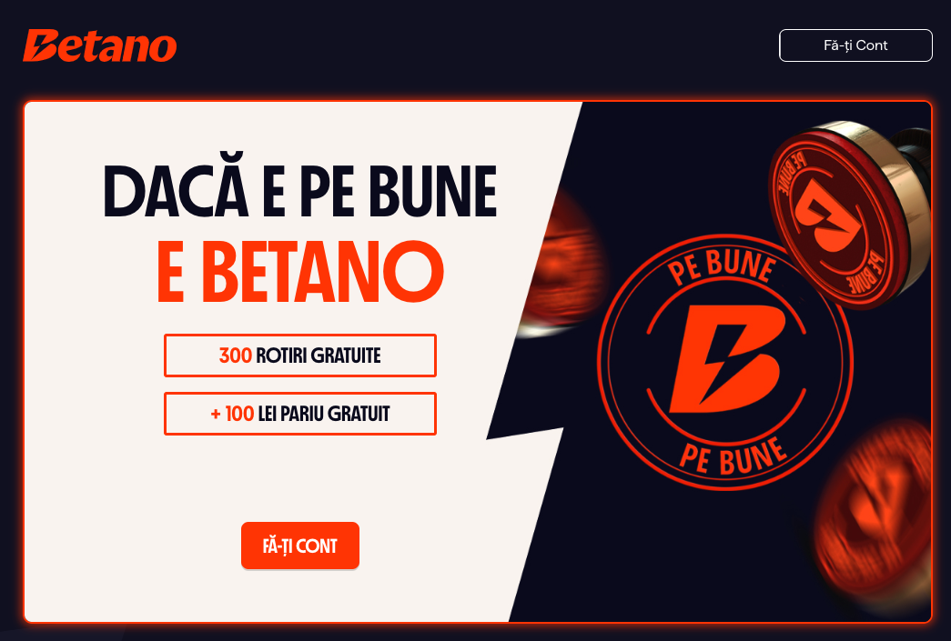 betano bonus fara depunere septembrie 2025