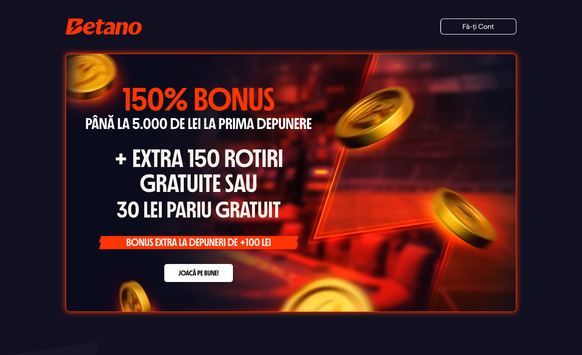 bonus de bun venit betano 5000 ron