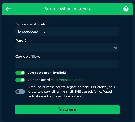 bonus bet casino pareri despre inregistrare