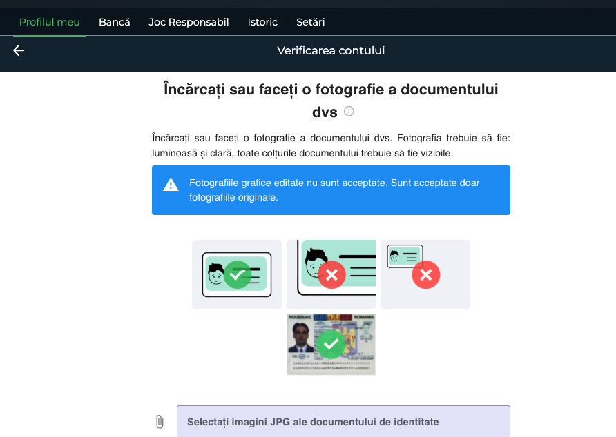 bonus la verificarea contului bonusbet
