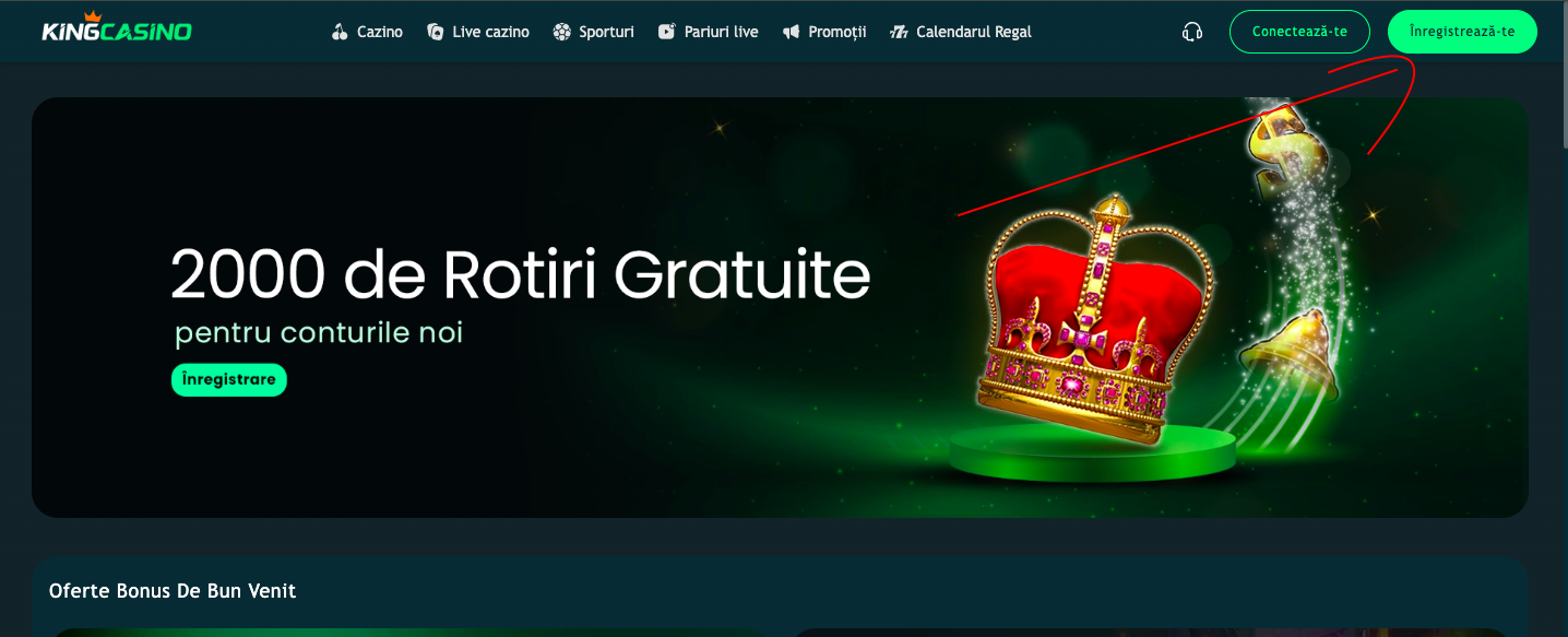 inregistrare cont king casino