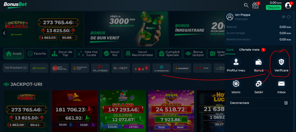 verificare cont bonusbet