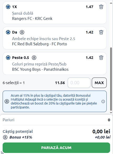 biletul zilei cota mare 10+ 2 25092025
