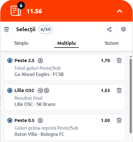 biletul zilei cota mare 10+ 25092025
