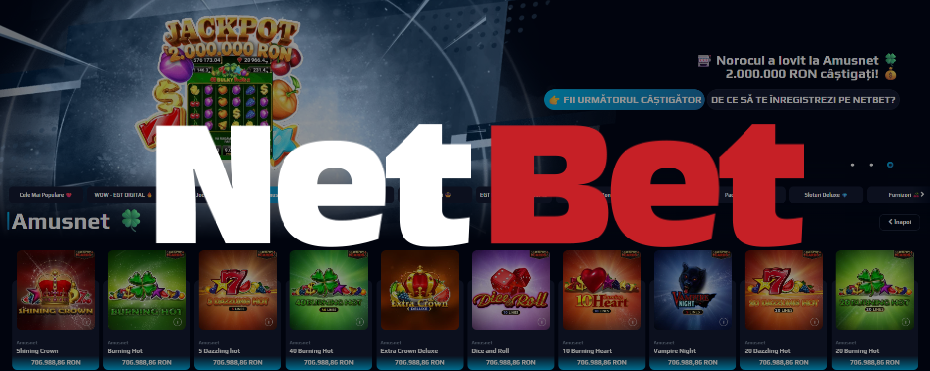 castig 400.000 euro la netbet casino