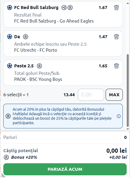 biletul zilei cota mare 10+ 2 06112025