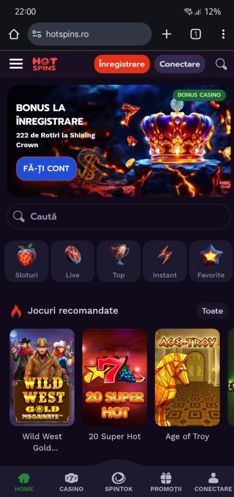 inregistrare hotspins 1