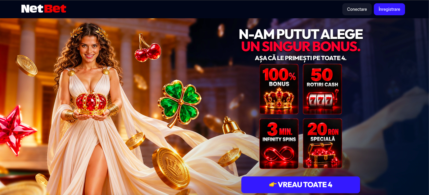 bonus de bun venit netbet casino 4 oferte